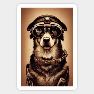 Vintage german shepherd portrait Magnet